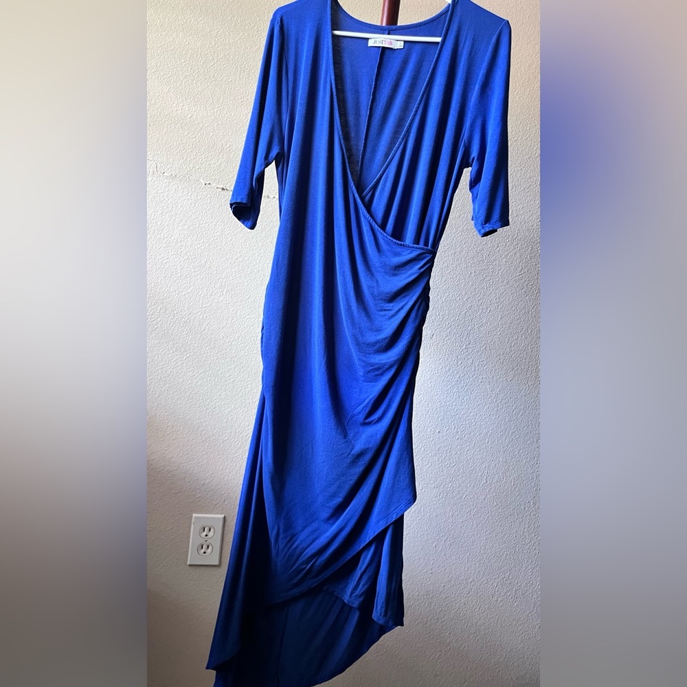 JustFab Cobalt Asymmetrical Dress